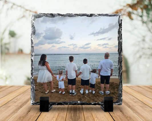 Glossy Square Photo Slate 19cm
