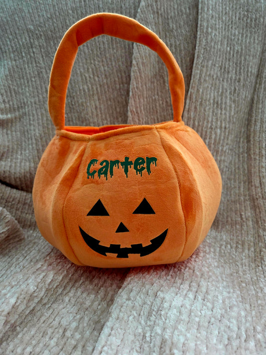 Halloween Basket In Orange