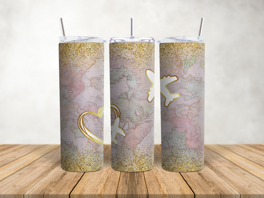 Vintage World Map Tumbler