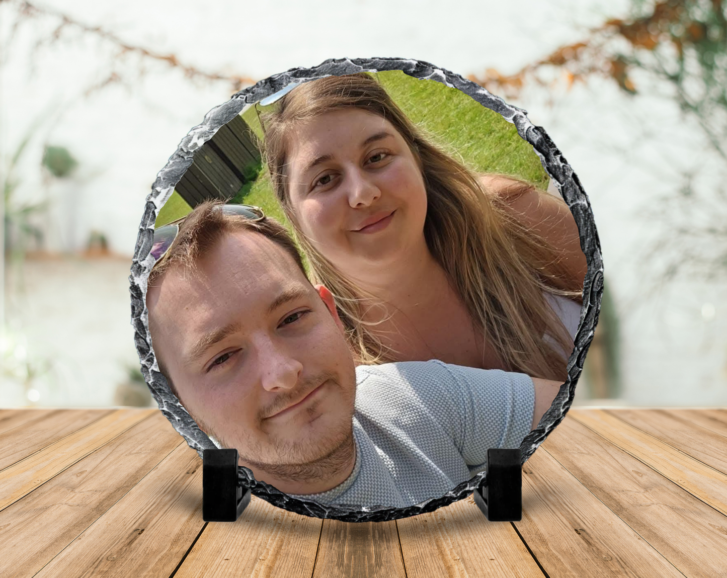 Glossy Circle Photo Slate 15cm