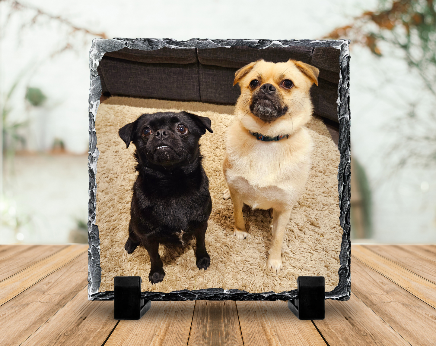 Glossy Square Photo Slate 19cm
