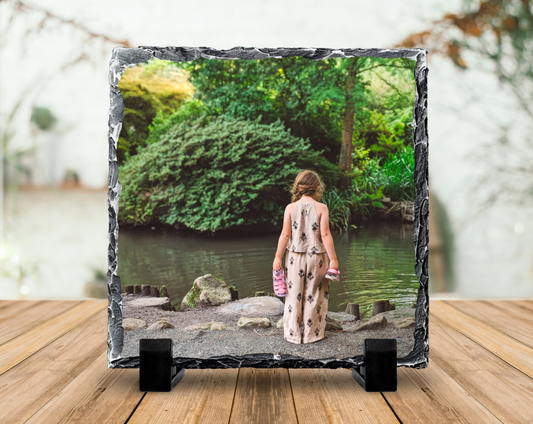 Glossy Square Photo Slate 19cm
