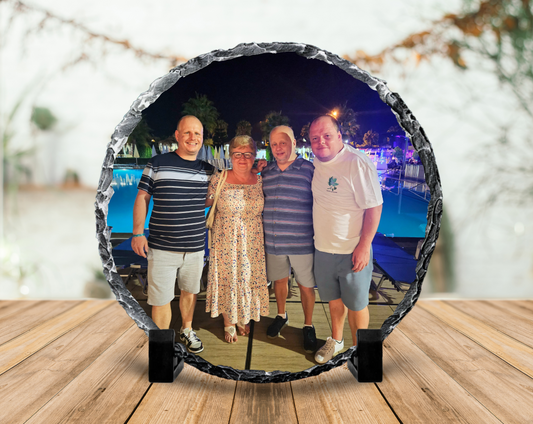 Glossy Circle Photo Slate 15cm
